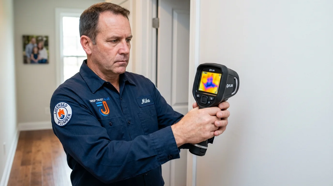Thermal imaging leak detection by Johns Plumbing LLC in Skaneateles